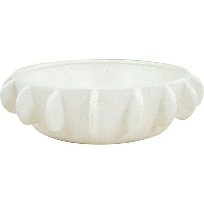 Allure Ceramic Bowl White 30X30X8Cm