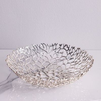 Mirage Decorative Bowl Silver 27X27X8Cm 