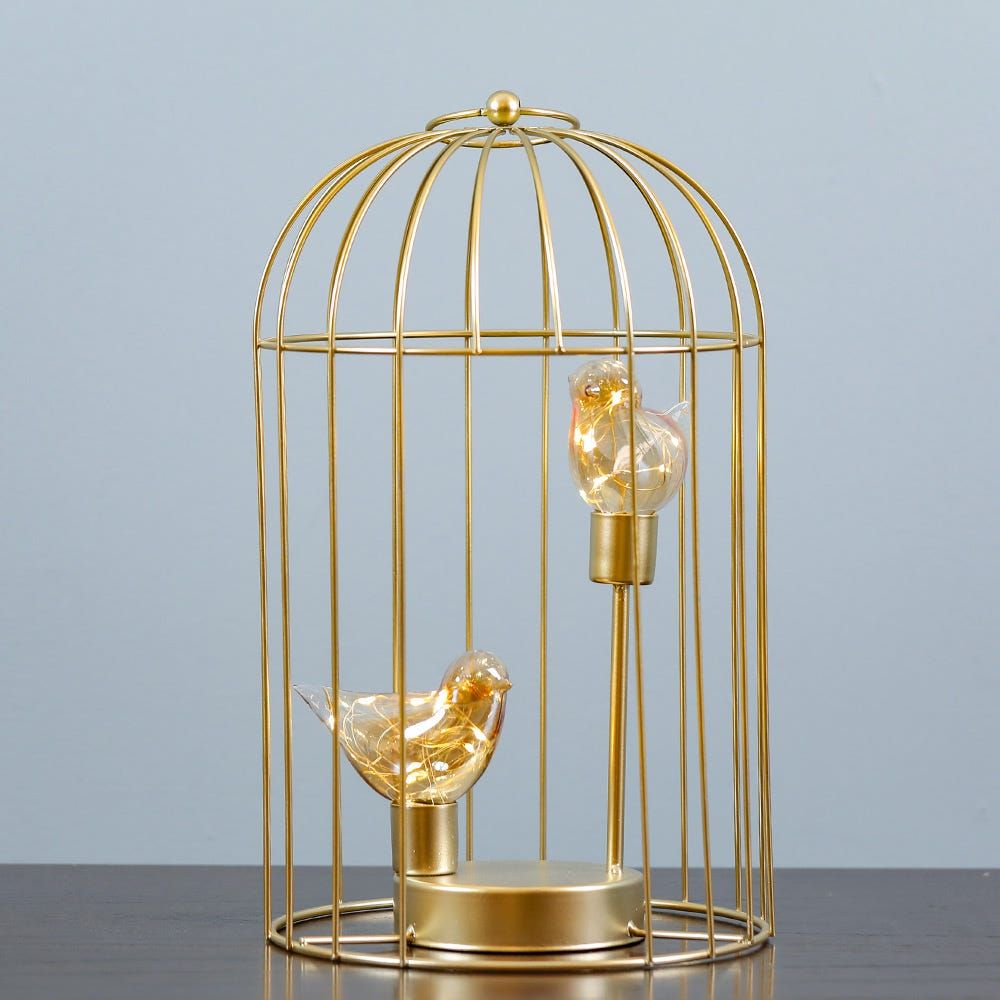 Buy Louis Birds Cage Led Light Gold Online in Oman Danube Home