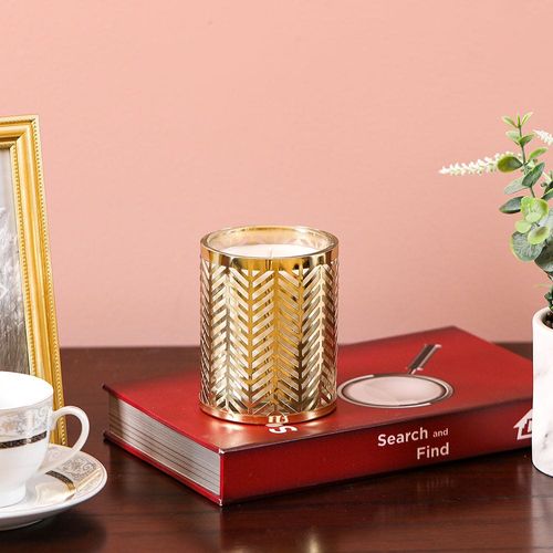 Luminara Jar Candle Fresh Linen- Gold