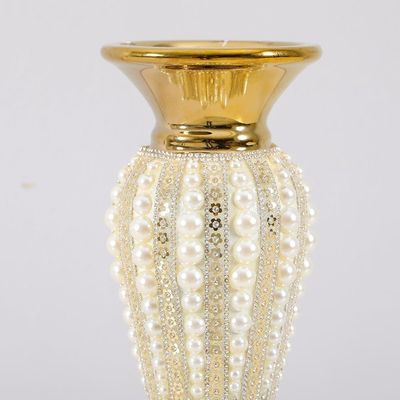 Juliet Candle Holder Gold,White 10X10X30.5cm