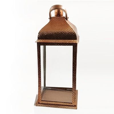 Decimus Hammered Lantern Large Copper 28X28X68 CM VDAL-61