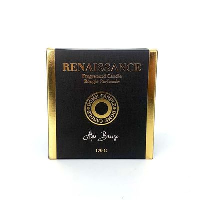 Renaissance 170G Scented Candle,Black Jar,Alps Breeze 9.5X9.5X10 cm