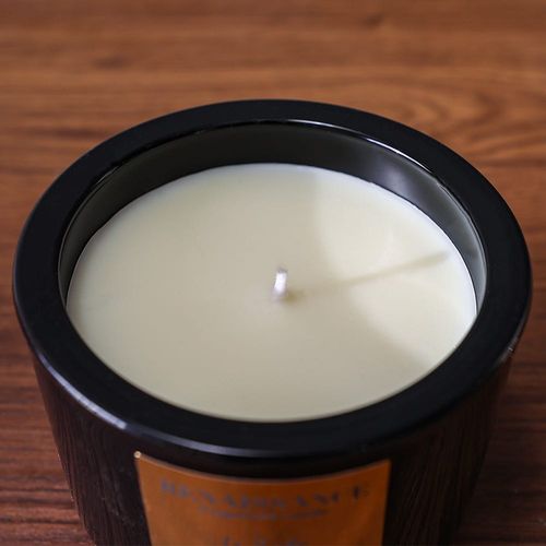 Renaissance 170G Scented Candle,Black Jar,White Sandalwood 9.5X9.5X10 cm