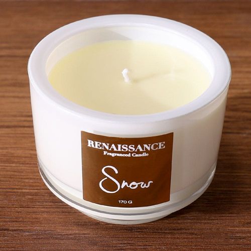 Renaissance 170G Scented Candle,White Jar,Snow 9.5X9.5X10 cm
