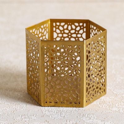 Aliena Votive Holder Gold H: 8.5CM