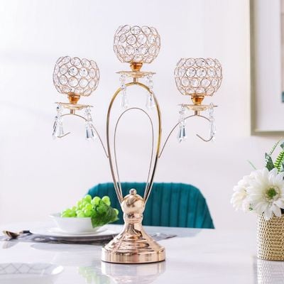 Seletti 3 T-Light Candle Holder Gold 38x14x50.5 Cm