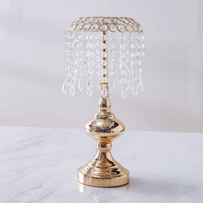 Seletti Crystel Candle Holder Gold 20x20x43 Cm