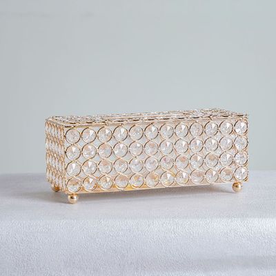 Seletti Crystel Tissue Holder Gold 24x12.5x10 Cm