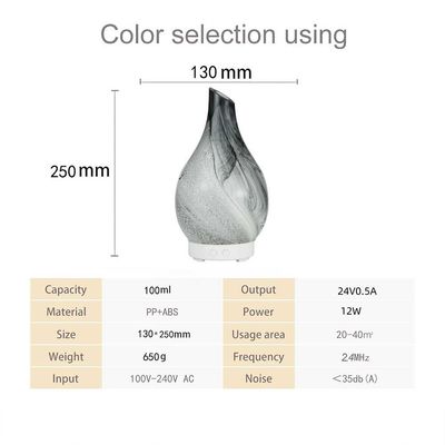 Glass Aroma Diffuser With Multiple Color Light-100Ml