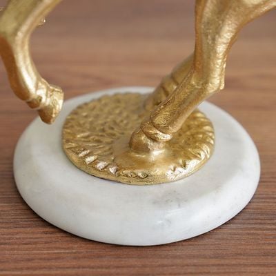 Ahsina Horse Décor Candle Holder Gold 20X13X32Cm