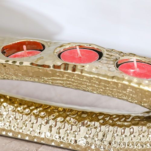 Liana Candle Holder Gold 36X7X9.5Cm
