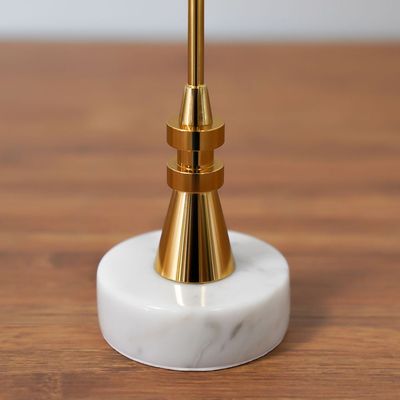 Aleeza Metal Candle Holder With White Marble Base 7.5 X 7.5 X 35Cm 