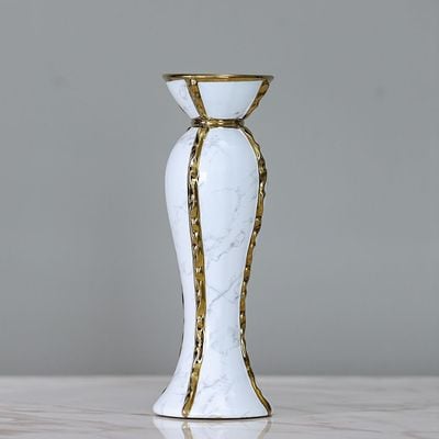 Eftinan Candle Holder Gold/Black-10.2 x 10.2 x 26 Cm 