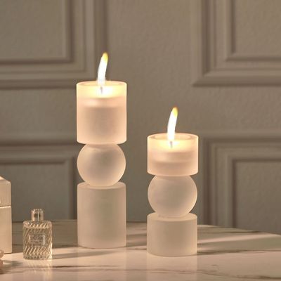 Abriz Candle Holder Clear Crystal  6 X 6 X 20 CM