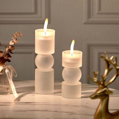 Abriz Candle Holder Clear Crystal  6 X 6 X 20 CM