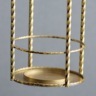 Medalion Metal Candle Holder 20x90x20Cm Gold