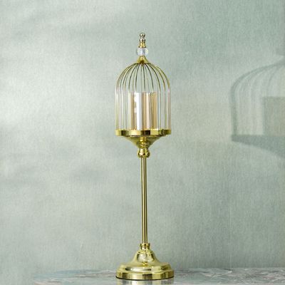 Medalion Metal Candle Holder 20x20x60Cm Gold