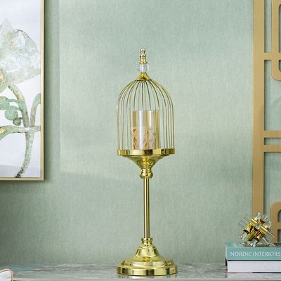 Medalion Metal Candle Holder 20x20x60Cm Gold