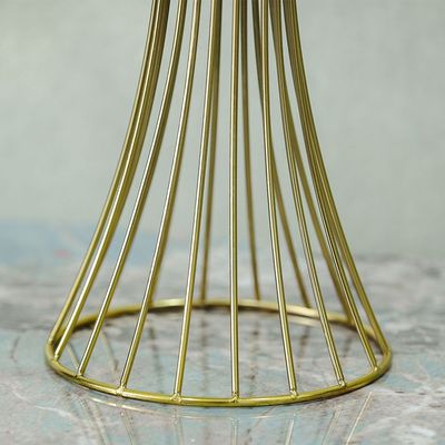 Medalion Metal Candle Holder 18x18x50Cm Gold