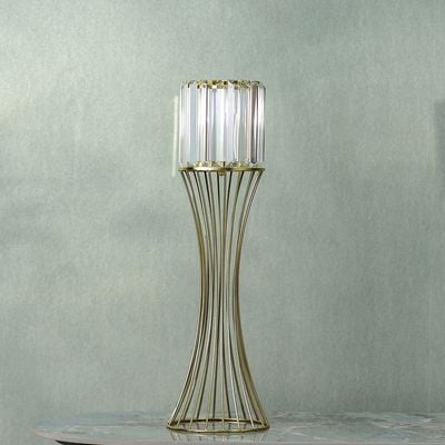 Medalion Metal Candle Holder 18x18x60cm Gold