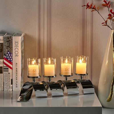 Serengeti Metal Candle Holder Silver 40X15X13Cm Serengeti Metal Candle Holder Silver 40X15X13Cm