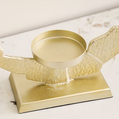 Serengeti Metal Candle Holder Gold 33X11X35Cm 