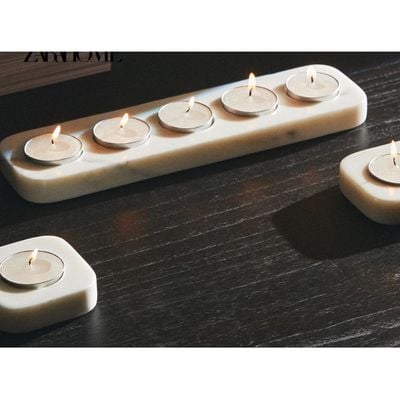 Elegance Candle Holder White 27x7x2Cm Elegance Candle Holder White 27x7x2Cm