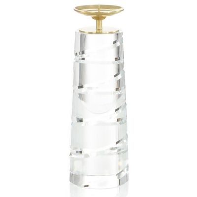 Percy Crystal Candle Holder Clear 10x10x27Cm 