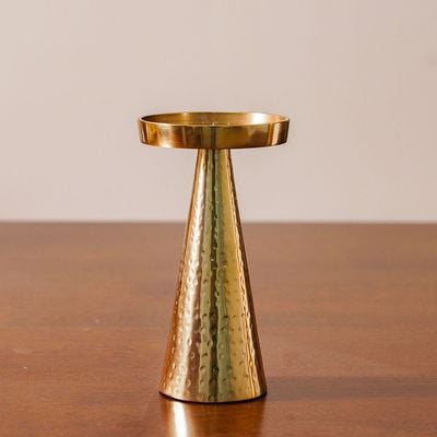 Abriz Pillar Candle Holder Champagne Gold 11X11X20Cm