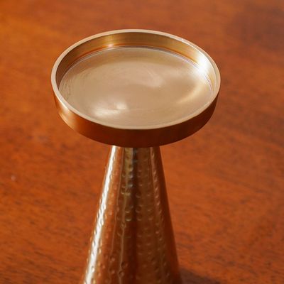 Abriz Pillar Candle Holder Champagne Gold 11X11X20Cm