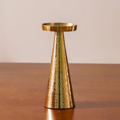 Abriz Pillar Candle Holder Champagne Gold 11X11X25Cm