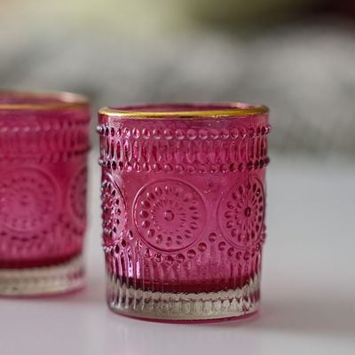 Treo Embossed Candle Holder 5.6x6.4Cm