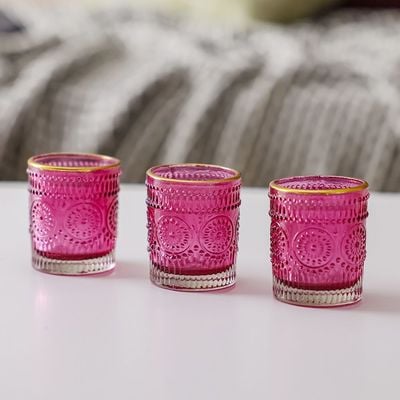 Treo Embossed Candle Holder 5.6x6.4Cm