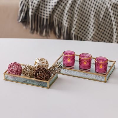 Treo Embossed Candle Holder 5.6x6.4Cm