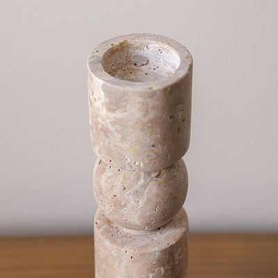 Norwich Pillar Candle Holder M 8.3X8.3X38Cm Peach