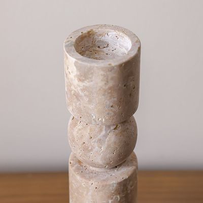 Norwich Pillar Candle Holder M 8.3X8.3X38Cm Peach