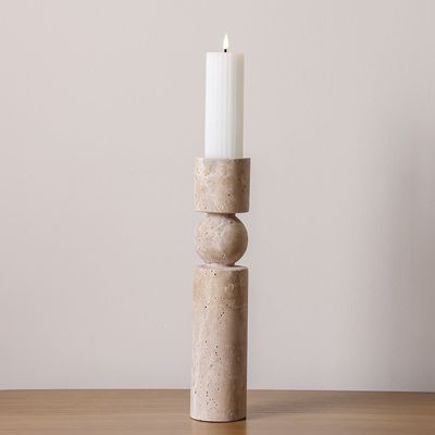 Norwich Pillar Candle Holder M 8.3X8.3X38Cm Peach