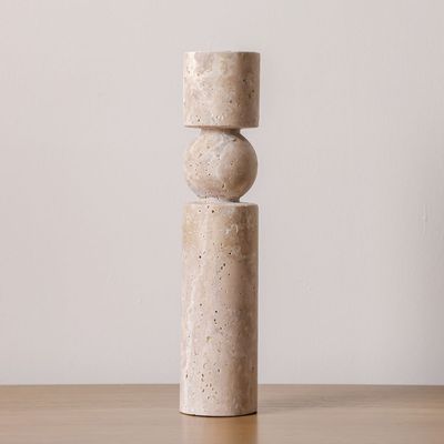 Norwich Pillar Candle Holder M 8.3X8.3X38Cm Peach