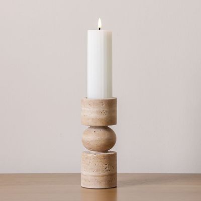 Norwich Pillar Candle Holder S 7.8X7.8X20.2Cm Peach