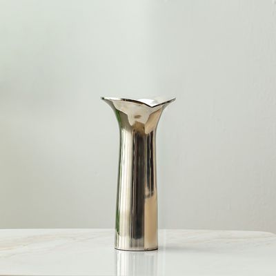 Regal Heritage Candle Pillar Holder Lrg 12X9X25 Cm Nickel