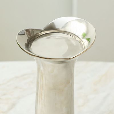 Regal Heritage Candle Pillar Holder Lrg 12X9X25 Cm Nickel
