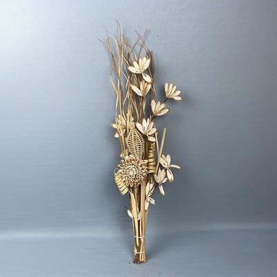 Fleur Palm Sola Zinia Bouquet Beige H - 70Cm