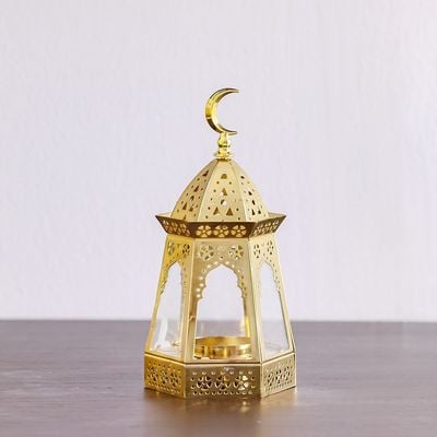 Afreen Metal Chand Lantern Gold 8.5X7X16.5Cm