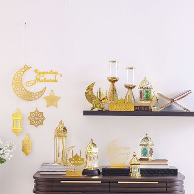 Afreen Metal Chand Lantern Gold 8.5X7X16.5Cm