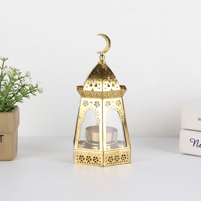 Afreen Metal Chand Lantern Gold 8.5X7X16.5Cm