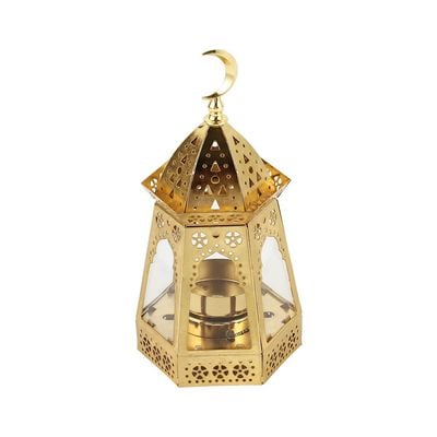 Afreen Metal Chand Lantern Gold 8.5X7X16.5Cm