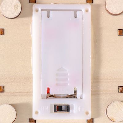 Afreen Wood Shadow Mosque Lantern-9.5X9.5X19Cm