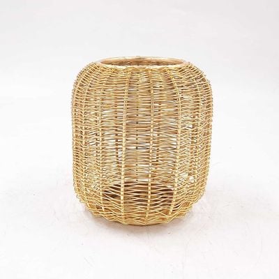 Afra Metal Weave Votive Sml Gold 10X10X10Cm