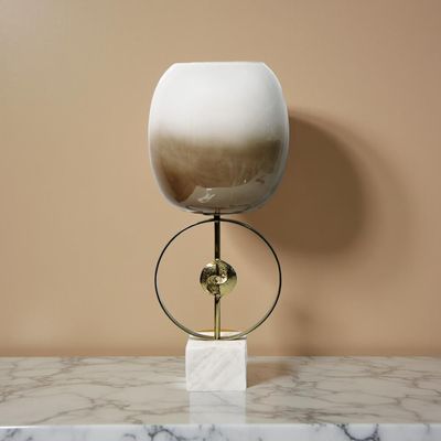 Dalia Glass Metal Marble Disc Destiny C/H 24x21x56 CM